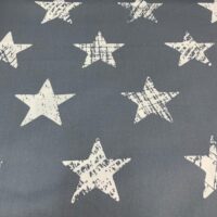 כותנה 250 כוכבים לבנים עם קשקוש לבן עליהם על רקע אפור פחם