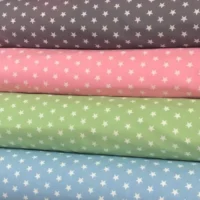 כותנה 250 צבע עם כוכבים לבנים קטנים