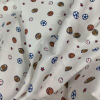 סאטן כותנה מודפס דגם כדורגל רוחב 2.5 מטר